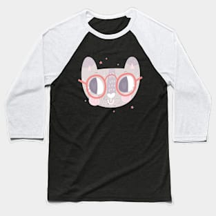 CUTE KITTY FACE DESIGN 3 Baseball T-Shirt